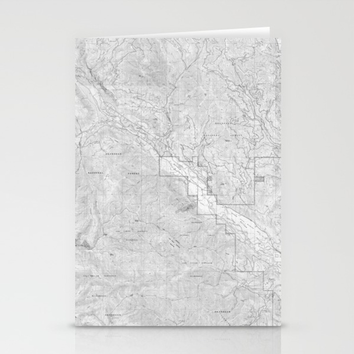 Methow Map — Methow Valley Topography Seriousfunstudio Cards