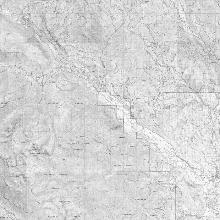 Methow Map — Methow Valley Topography Seriousfunstudio Duvet Covers
