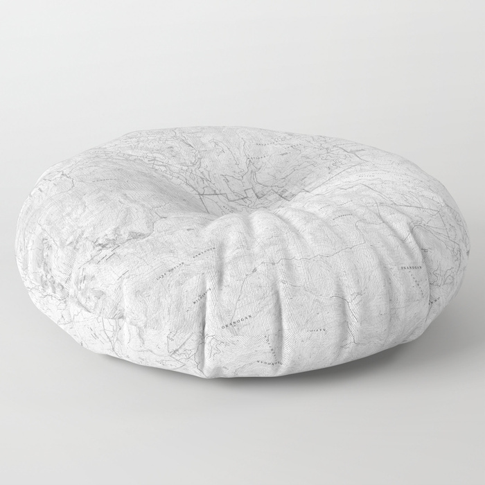 Methow Map — Methow Valley Topography Seriousfunstudio Floor Pillows