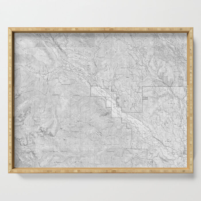 Methow Map — Methow Valley Topography Seriousfunstudio Serving Trays