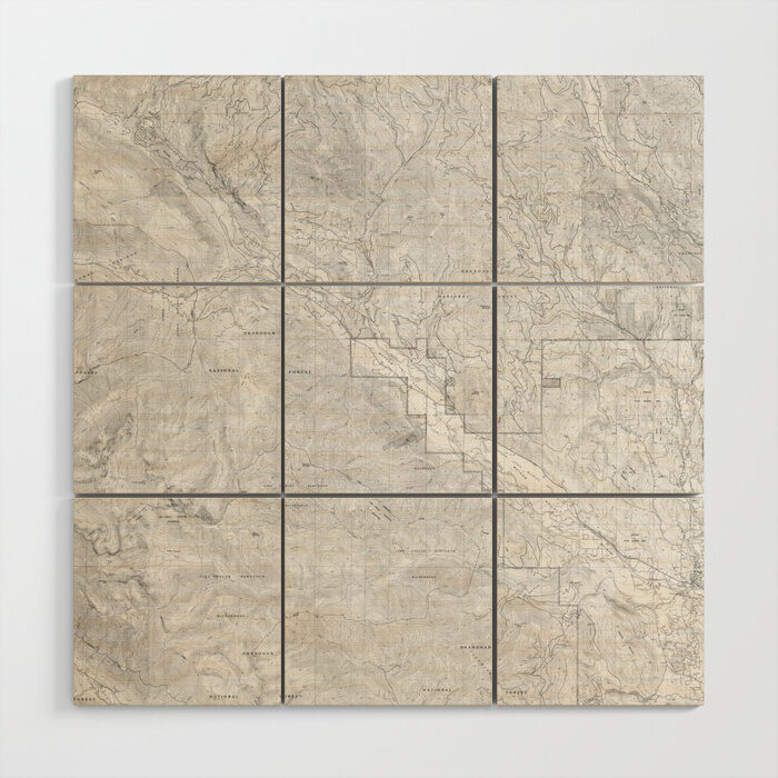 Methow Map — Methow Valley Topography Seriousfunstudio Wood Wall Art
